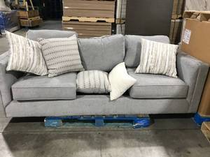 lot 2 image: GREY SOFA, NEW