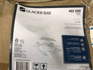 lot 26 image: GLACIER BAY DROP IN SINK