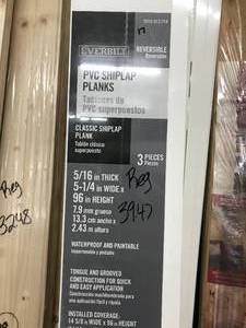 lot 90 image: PVC SHIPLAP PLANKS