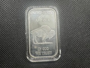 lot 7 image: 1 oz .999 Silver Buffalo Bar, Sigma tested