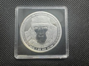 lot 17 image: 2016 Reverse Proof Congolese 1 oz .999 Silver back Gorilla (see below for more details)
