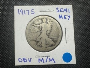 lot 36 image: 1917 S Semi-Key Date Walker wObverse MM
