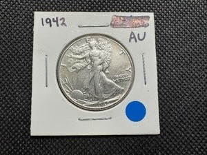 lot 106 image: 1942 AU Walking Liberty Half Dollar