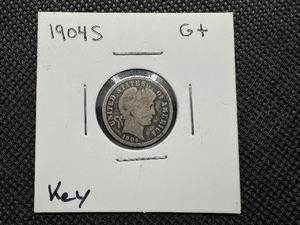 lot 102 image: 1904 S Key Date Barber Dime