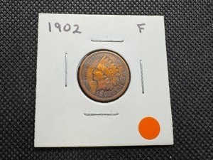 lot 105 image: 1902 Fine, Full Liberty Indianhead Penny. RedBrown.