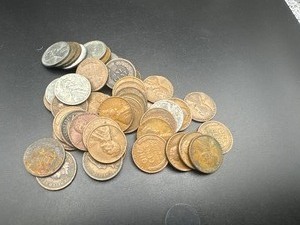 lot 91 image: (50) Mixed Indianhead & Lincoln Cents