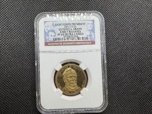 lot 121 image: 18th President Ulysess S Grant 2011S $1 NGC Early Release PF 69 Ultra Cameo