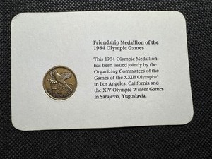 lot 127 image: 1984 Friendship Medallion of the Olympic Games