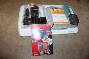 lot 88 image: Electronics Accessories Bundle Car Charger, MicroSD Card, and Connectors