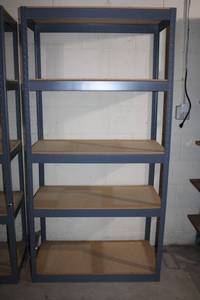 lot 105 image: Heavy-Duty Metal Shelf with Adjustable Shelves