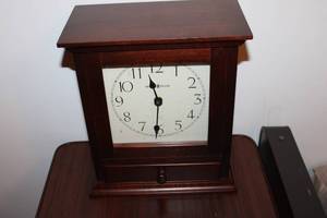 lot 185 image: Hermle Mahogany Wall Clock with Drawer