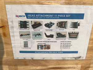 lot 40 image: SDLANCH Mini Excavator Attachments, 11-Piece Set (IREAS)