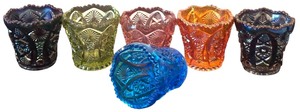 lot 42 image: Set of Six Vintage Imperial Glass Toothpick Holders