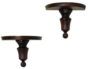 lot 36 image: Vintage Shelf  Dark Wood Wall Shelves