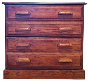 lot 32 image: Wooden Two Drawer Filing Cabinet