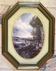 lot 72 image: Vintage Framed Print or Reproduction  Romantic or Early Victorian European Countryside