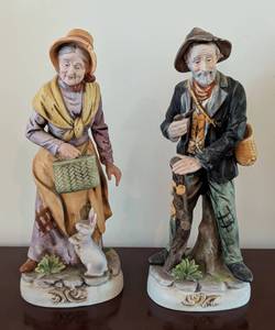 lot 52 image: Pair of Large Porcelain Figurines