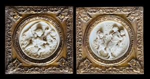 lot 20A image: Pair of Vintage Cast Plaques