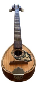 lot 131 image: Vintage Custom Baglamas Handmade Professional 6 String Greek Baglamas