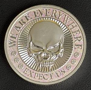 lot 78 image: Two Troy Ounce .999 Fine Silver Round, Intaglio Mint, 2021, Erectus Design