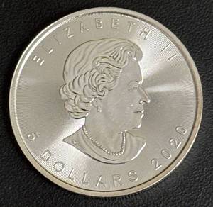 lot 79 image: 2020 Canada 1 oz Fine Silver Dragon Coin, $5 Face Value