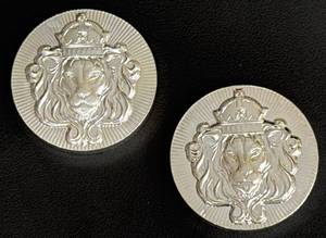 lot 83 image: Two 2 Oz Silver Coins Featuring Lion Design