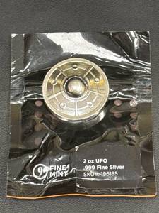 lot 89 image: 2 oz UFO .999 Fine Silver Collectible by 9Fine Mint