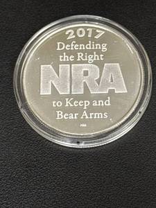 lot 134 image: 2017 NRA 1 Troy Ounce .999 Fine Silver Round