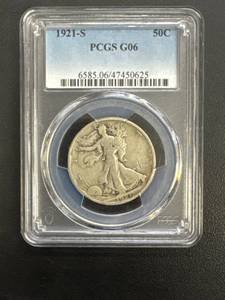 lot 50 image: 1921-S Walking Liberty Half Dollar, PCGS G06