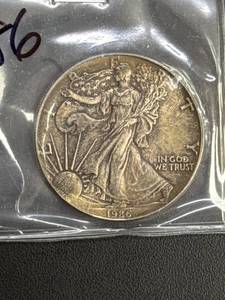 lot 58 image: 1986 American Silver Eagle One-Ounce Coin