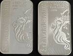 Two 1 Troy Oz .999 Fine Silver Bars by Scottsdale Mint