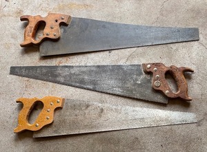 lot 150 image: Three Vintage Hand Saws