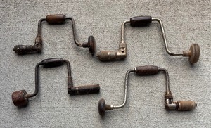 lot 156 image: Four Vintage Drill Braces