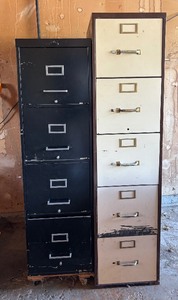 lot 224 image: Two Metal File Cabinets
