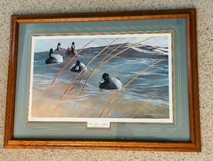 lot 135 image: Ron Van Gilder Limited Edition Signed Windy Waters-Bluebirds Framed Print