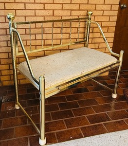 lot 71 image: Vintage Brass Bench