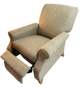 lot 131 image: Neutral Colored Upholstered Recliner