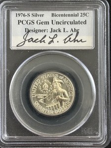 lot 20 image: 1976-S Bicentennial Quarter Silver PCGS Gem Uncirculated