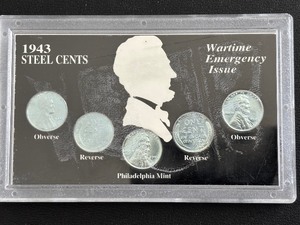 lot 29 image: 1943 Steel Cent Set