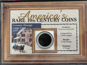 lot 36 image: 1844 Coronet Large Cent