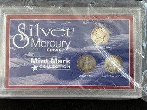 lot 42 image: Mercury Dime Mint Mark Collection
