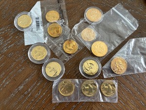 lot 184 image: Gold Plated Coins