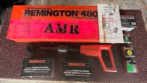 lot 11 image: Remington Model 490 Powerdriver w Loads & Fasteners in Good Working Condition
