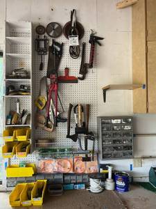 lot 36 image: Garage Wall Full of Tools and Hardware