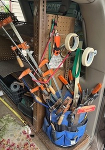 lot 98 image: Nice Lot of Adjustable Wood Clamps Including Jorgensen #3724, 3736, and 3706