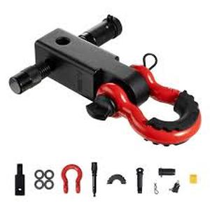 lot 40 image: SKYSHALO Shackle Hitch Receiver, Fits 2 in. Receivers, 66000 lbs. Breaking Strength, D Ring Shackle with Trailer Hitch Lock Pin    Customer Returns See Pictures