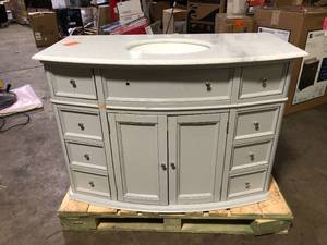 lot 4 image: Bathroom Vanity with Top Damaged   Customer Returns See Pictures