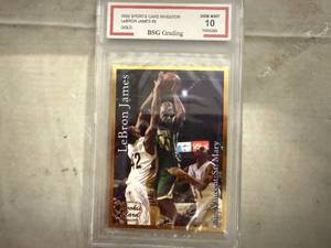 lot 3 image: BSG Gem Mint 10 2002 Lebron James Card Investor Rookie