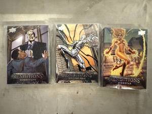 lot 9 image: Complete Set of Upper Deck Marvel Renditions Comic Cards