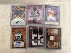 lot 10 image: Lot of 6 Football and Basketball Cards
